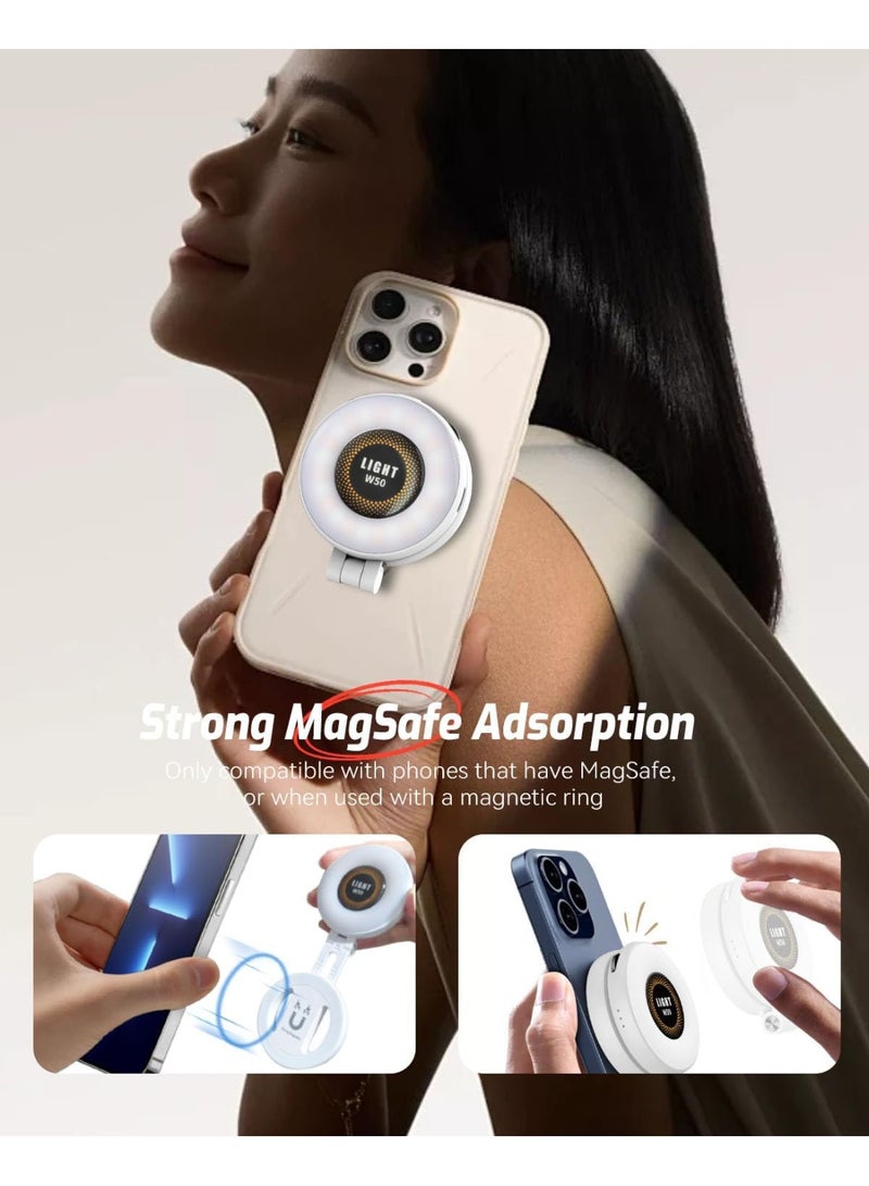 YelaJoy Magnetic Portable Selfie Light for iPhone - Phone Ring Light Rechargeable for Camera Picture Make up Photos Video Conferences LED Selfie Ring Fill Light TikTok/Zoom Calls/Video Conference - Image 3